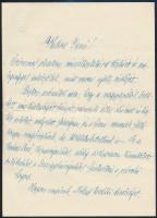 1943 Kócsy Elemér ezredes kézzel írt levele Kócsy Jenő gépészmérnök, műszaki tanácsos részére, annak névváltoztatása ügyében, Vitézi Rendes fejléces papíron, borítékkal