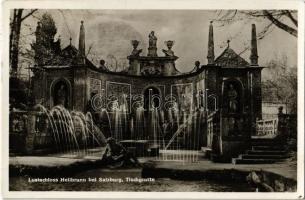 1935 Salzburg, Lustschloss Hellbrunn, Tischgrotte / palace, fountain