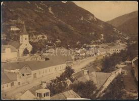 cca 1900 Szászkabánya, kartonra ragasztott fotó, kis kopásokkal, képeslap készült belőle, 16×23 cm / Sasca Montană, vintage photo, with small faults