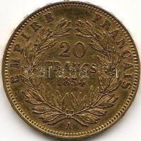 Franciaország 1854A 20fr 6,4516 gr arany T:2/3