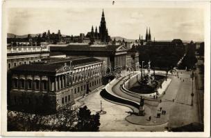 1931 Vienna, Wien, Bécs I. Ring des 12. November / street, parliament building