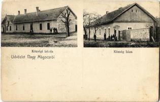 Nagymágocs, Községi iskola, Községháza (kopott sarkak / worn corners)