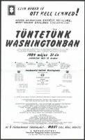 1984 Tüntetünk Washingtonban, az American Hungarian Action Committee plakátja amerikai magyar tüntetésről, hajtott, 35,5×21,5 cm