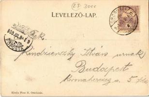 1900 Orosháza, Római katolikus templom, Alföld szálloda. Kiadja Pless N