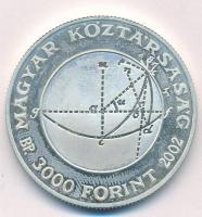 2002. 3000Ft Ag "Bolyai János" T:1 (eredetileg PP) ujjlenyomat Adamo EM180