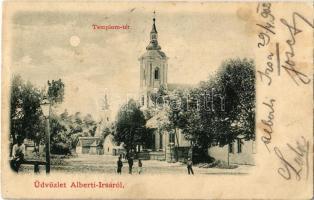 1902 Albertirsa, Alberti-Irsa; Templom tér, Római katolikus templom (EK)