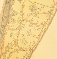 1872 Halácsy Sándor (1837-1885): "Pest Buda közt fekvő Szt. Margit Sziget térképe", német ...