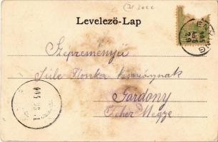 1905 Enying, tér, Református templom. Kiadja Politzer Jenő (EK)