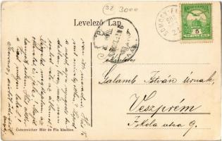 1908 Tab, látkép, templomok, zsinagóga. Kiadja Österreicher Mór és fia (EK)