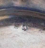 Ezüst (Ag.)  tálka, jelzett, mesterjeggyel, d:12 cm, nettó: 64 g