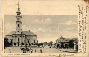 1903 Mezőkövesd, Fő utca, Római katolikus templom. Kiadja Balázs Ferenc (fl)