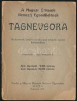 1925 A Magyar Orvosok Nemzeti Egyesületének tagnévsora. Bp., 1925.184p.