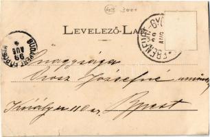 1899 Csorna, Premontrei rendház, Takarékpénztár, Hirsch Jakab, Berger Testvérek üzlete, Fiú iskola, ...