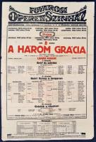 1923 Az Operettszínház 2 plakátja, szakadozott állapotban 32x48 cm