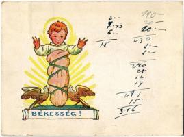 1940 Békesség / Peace. Religious art postcard s: Márton L. (EK)