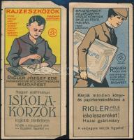 Vegyes számolócédula tétel, 5 db,( Rigler József Ede Papírneműgyár Rt. (2 db), Franck-kávé, Marnitz ...