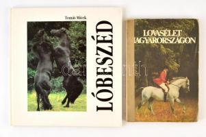 2 db lovas könyv: Sz. Bozsik-Várady: Lovasélet Magyarországon. Bp., 1976. Volt könyvtári példány. Thomas Micek: Lóbeszéd. Subroza kiadó