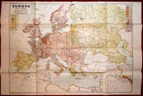 Európa Hadi Térképe 1915 körül, Stoits György kiadása 75x101cm