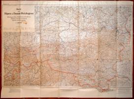 1943 Az Alpok és dunai gau-k térképe. 120x100 cm