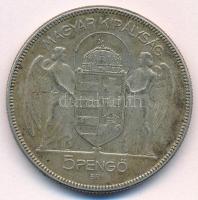 1930. 5P Ag "Horthy jobbra" T:2 patina
Adamo P8