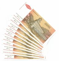 Jugoszlávia 1993. 5.000.000.000D (10x) közte sorszámkövető párok és közeli sorszámok 
T:I- 
Yugosl...