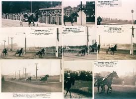19 db lóversenyzés fotólap, különböző díjak / 19. horse-racing RP. postcards