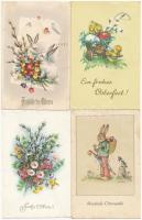 18 db régi húsvéti üdvözlőlap, közte modernek is / 18 pre-1945 Easter greeting cards, among them modern cards also