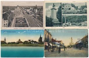 37 db régi magyar városképes lap, közte néhány zsinagógás képeslap és modern lapok is / 37 pre-1945 Hungarian town-view postcards, among them a few postcards with synagogue and modern cards also
