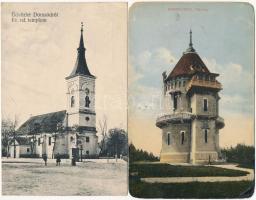 37 db régi magyar városképes lap, közte néhány zsinagógás képeslap és modern lapok is / 37 pre-1945 ...