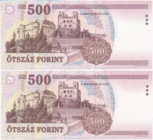 1998. 500Ft "EF" (2x) sorszámkövetők T:I
Adamo F54.5