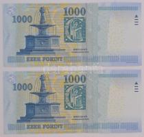 2010. 1000Ft "DB" (2x) sorszámkövetők T:I