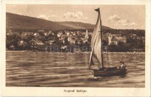 Balatonszepezd, Szepezd; - 3 db régi városképes lap / 3 pre-1945 town-view postcards