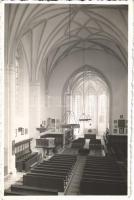 Kolozsvár, Cluj; - 3 db régi képeslap a Farkas utcai református templomról, belsők / 3 pre-1945 post...