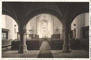 Kolozsvár, Cluj; - 3 db régi képeslap a Farkas utcai református templomról, belsők / 3 pre-1945 post...