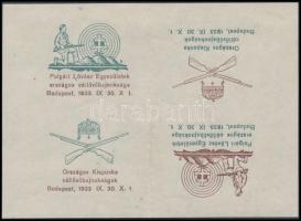 1933 Polgári lövész egyesület levélzáró összefüggő párban, nagyon ritka! / label pair, RR!