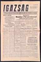 1956 az Igazság forradalmi lap 1. évf. 7. lapszáma (nov. 1.), érdekes hírekkel