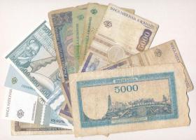 Románia vegyes 10db-os bankjegy tétel, nagyrészt különböző évjáratok és címletek T:I-III
Romania mi...