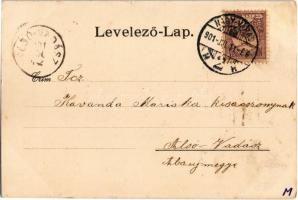 1901 Nagyvárad, Oradea; Posta hivatal. Kiadja Helyfi László / Postamt / post office (fl)