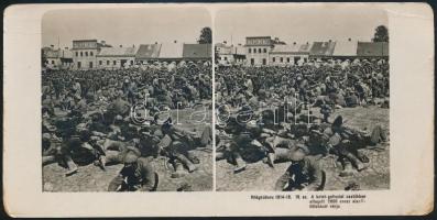 1916 A Kelet Galiciai csatákban elfogott orosz katonák sztereofotó