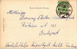 Nagyvárad, Oradea; Szigligeti Színház. Kiadja Sonnenfeld A. szecessziós litho keret lóherével / Thea...