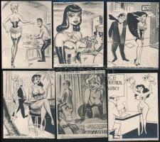 10 db humoros-erotikus grafikáról készült nyomat