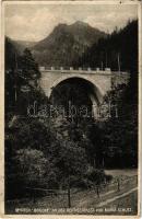 1931 Schottwien, Myrten-Brücke an der Reichsstrasse von Maria Schutz / bridge (worn corners)