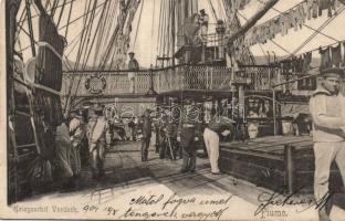 Aust-Hun. military ship in Fiume