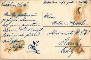 1919 Zólyom, Zvolen; vár / Zvolensky hrad / castle (ragasztónyom / glue marks)