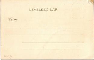 Szeged, Széchenyi tér a városházával. Kunstanstalt "Kosmos" 78. litho (javított sarok / re...