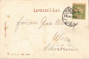 1905 Miskolc, Erzsébet tér, Kossuth szobor. Kiadja Gedeon András