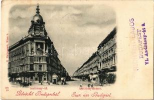 1898 Budapest VI. Andrássy út, Földalatti vasúti megállóhely. D. Halberstadt kiadása (fa)