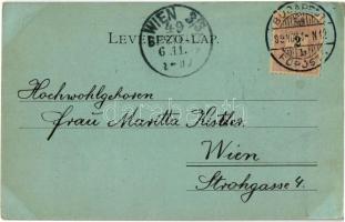 1899 Budapest XIV. Városliget, Vajdahunyad vára, csónakázók. Schmidt Edgar 2778. (EK)
