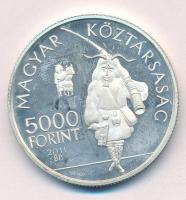 2011. 5000Ft Ag "A mohácsi busójárás" T:1 (eredetileg PP) ujjlenyomat Adamo EM237