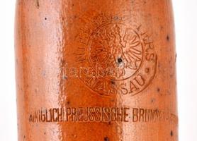 Forrásvíztartó kerámia edény, jelzett, számozott, lepattanásokkal, m: 25 cm